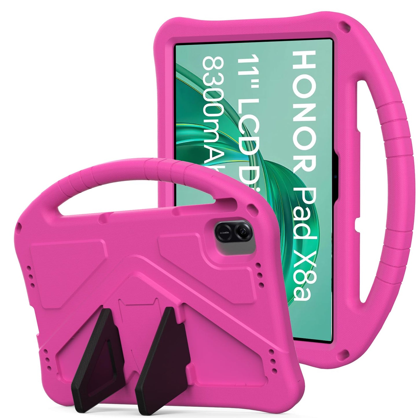 YRH for Honor Pad X8a Case 11 inch 2024, EVA Shockproof Cover for Honor X8a 11 inch Tablet Case, with Stand Handle, Pink