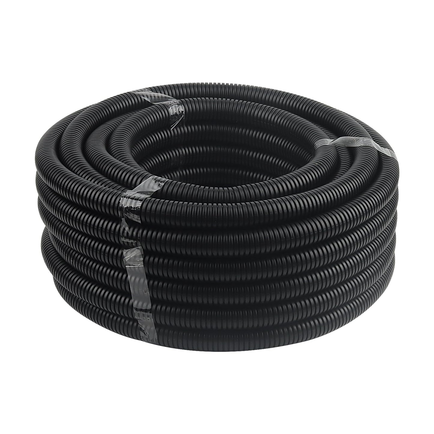 MUKCHAP 20m Flexible Corrugated Conduit Tube, 20mm ID x 25mm OD, Black