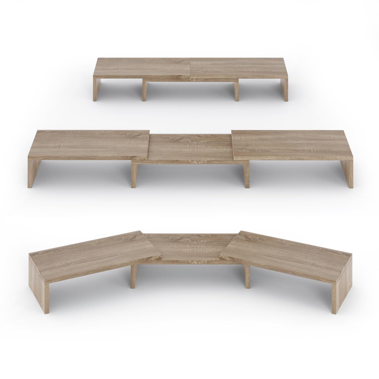 ComfortCove Dual Monitor Stand Riser, Monitor Stand, Sonoma