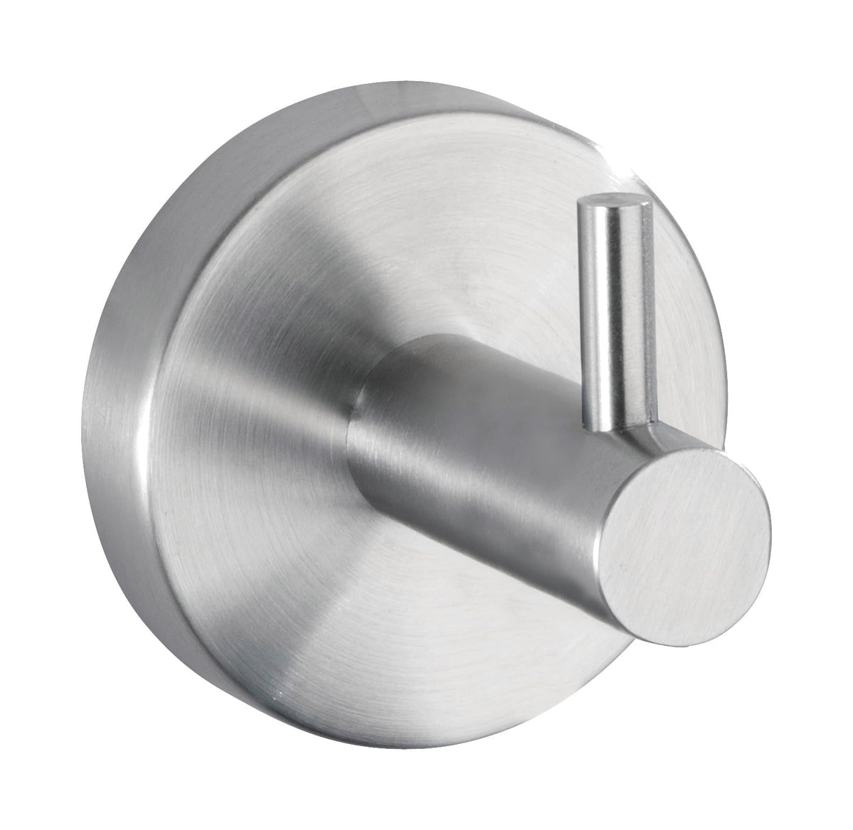 WENKO 19621100 Wall hook Uno Bosio Matt, Metal Stainless steel, 5.5 x 5.5 x 5.5 cm, Matt