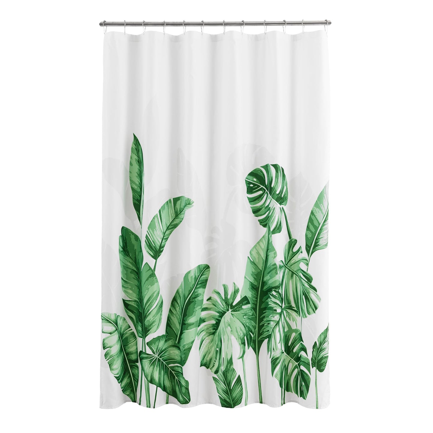 Sonive Shower Curtain with Grommets WaterResistant Green Leaves L200xW180cm