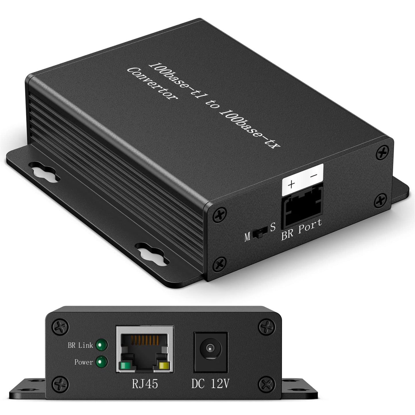 100BASE Ethernet Media Converter Device 2-wire Ethernet BroadR-Reach(100BASE-T1) to Fast Ethernet (100BASE-TX) Automotive IEEE 100BASE-T1 compliant