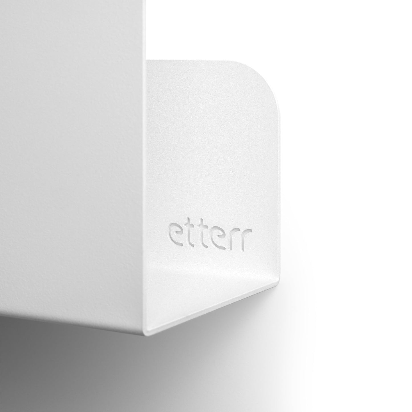 etterr | Set of 2 Bedside Tables | 100% Steel | Made in Europe | Table for Bedroom | White Bedside Table | Floating Narrow Bedside Table