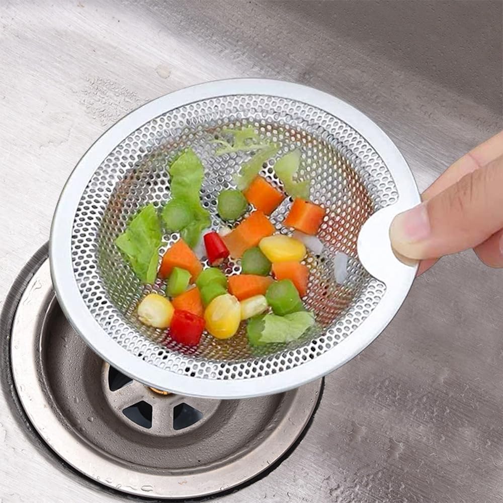 3pcs kitchen Sink Strainer, Sink Food Catcher, Kitchen Sink Accessories, Prevents Clogging of Drain Pipes (10.2 x 7.5 x 2 cm)