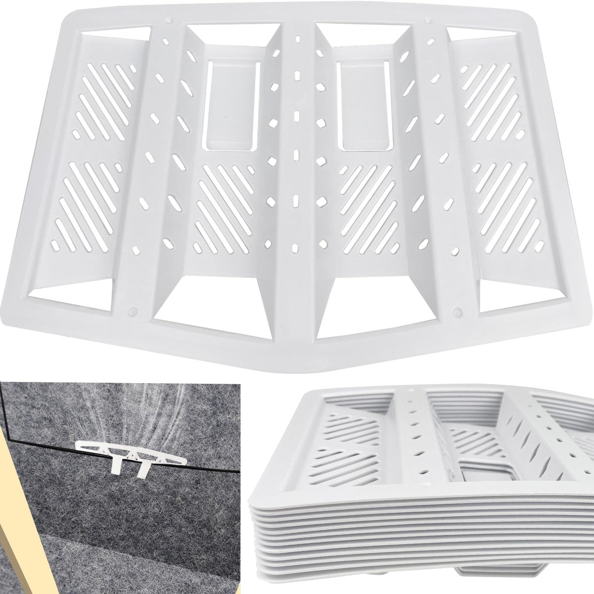 12 x Felt Lap Vents, Loft Vents for Condensation, Roof Ventilation Lap Vents, Felt Lap Vents Prevents Loft Roof Condensation, Keep Attic Space