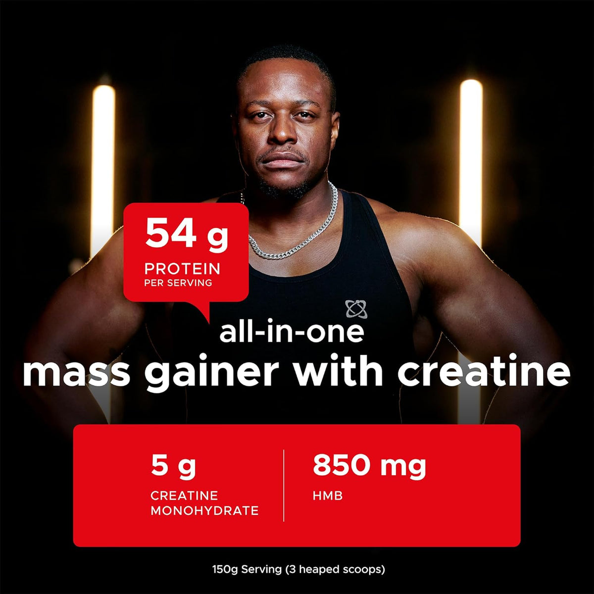 Muscle Fuel Anabolic All-In-One Muscle Mass Gainer, Strawberry Flavour - 2kg, 54g Protein Powder