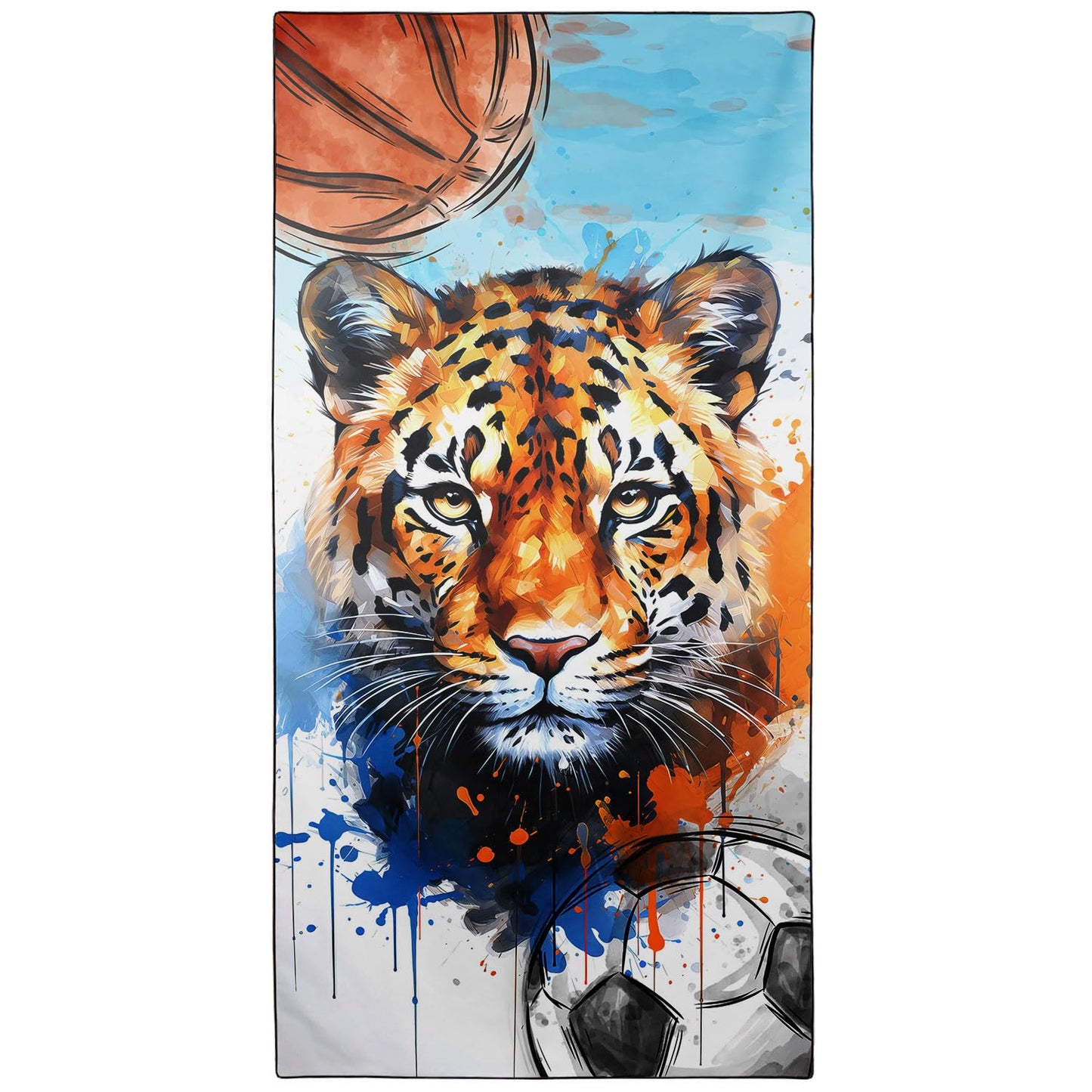 YISUMEI Tiger Beach Towels for Adults Extra Large 180 x 90 cm, Microfibre Quick Dry Towel for Travel Swimming Camping Sports