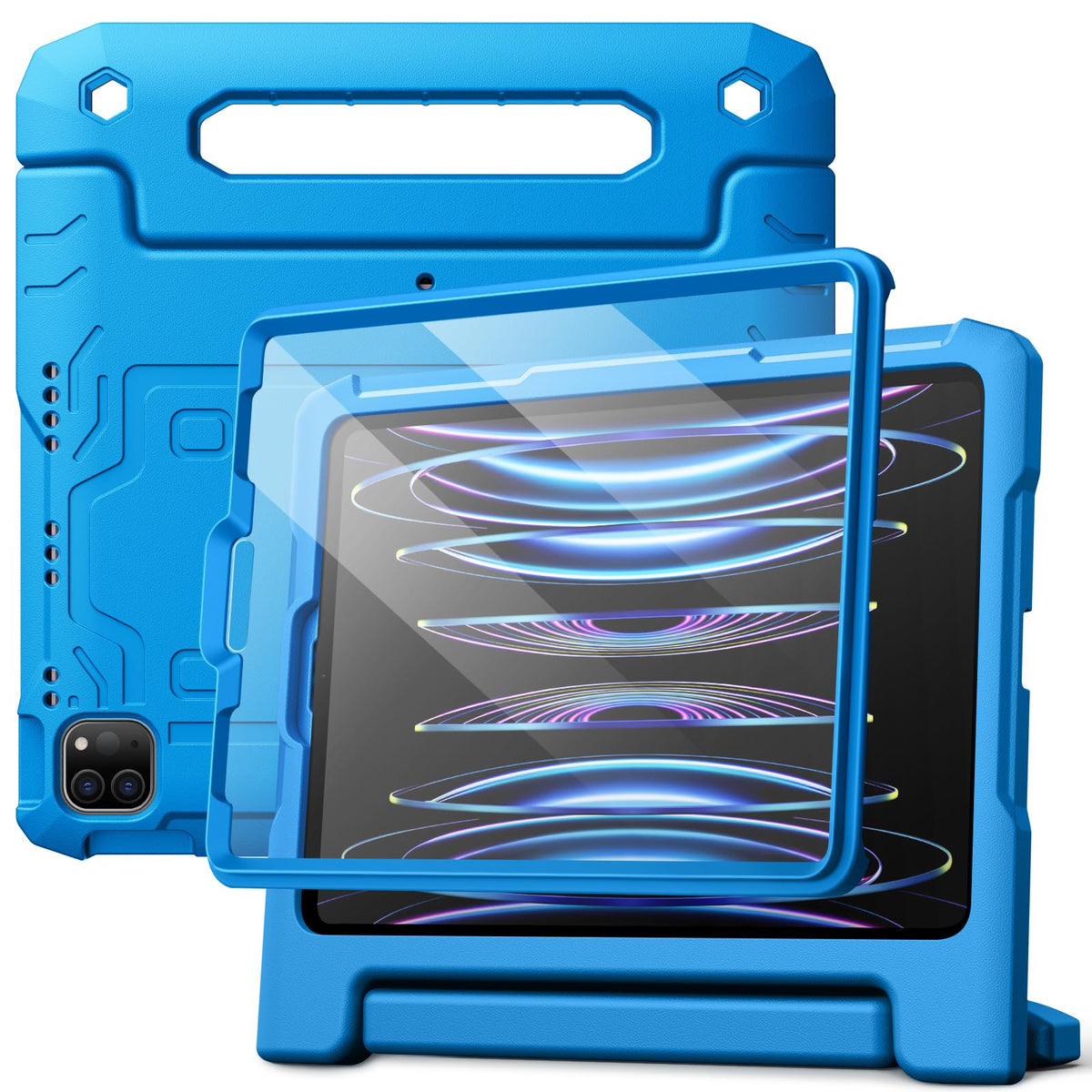 JETech Kids Case for iPad Pro 11 Inch (2022/2021/2020/2018 Model), iPad Air 5/4 (10.9-Inch) with Built-in Screen Protector, Shockproof Full-Body