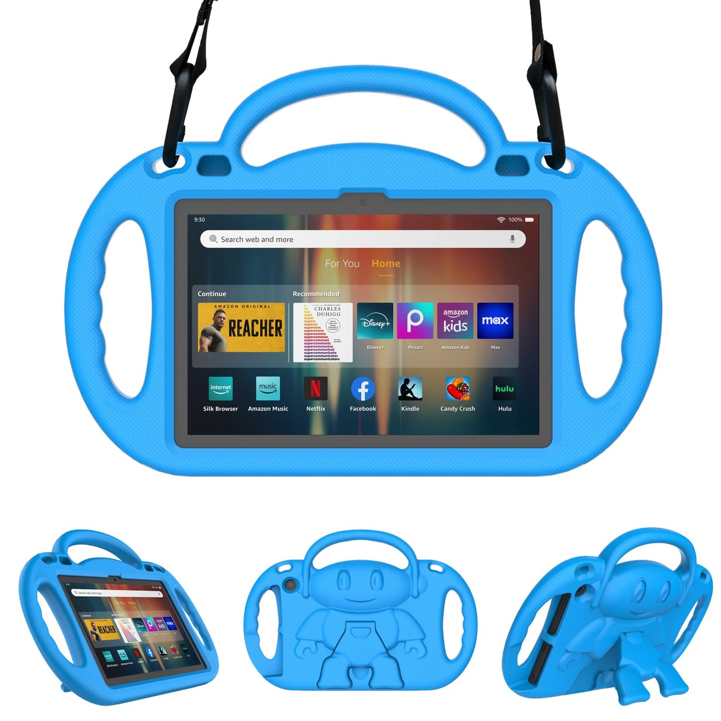 Fire HD 8 & HD 8 Plus Tablet Case for Kids (12/10th Gen, 2022/2020) - Sonlaryin Lightweight Kid-Proof Case with Handle and Kickstand for Fire HD 8