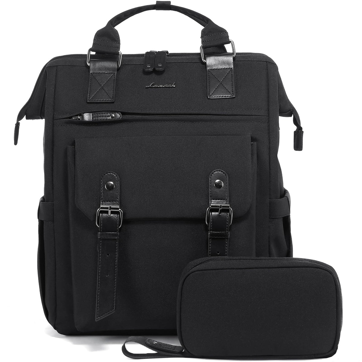 LOVEVOOK Women Laptop Backpack With Electronics Organizer Bag, USB Charging Port, 15.6inch, Water-resistant Rucksack For School College University
