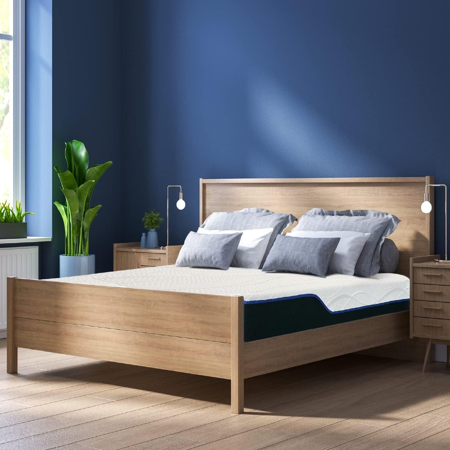 Classic Brands MFM-CG Memory Foam Mattress, White, 90x200