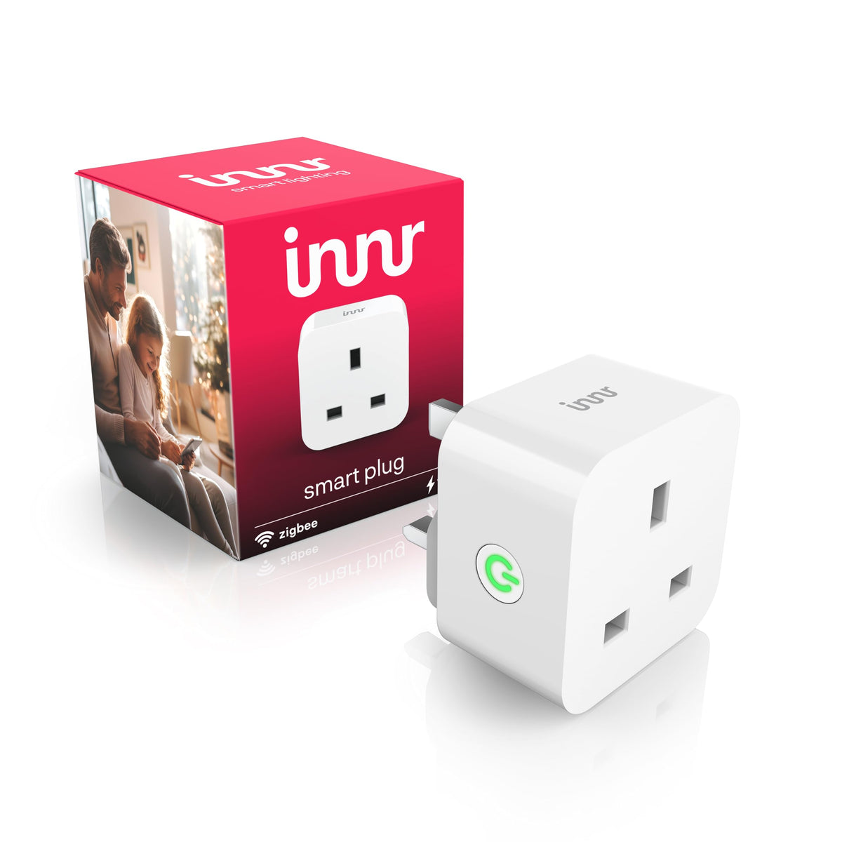 Innr Zigbee Smart Plug, Works with Hue* and Alexa, Works as Zigbee Repeater, Power Monitoring, Smart Socket, 1-Pack