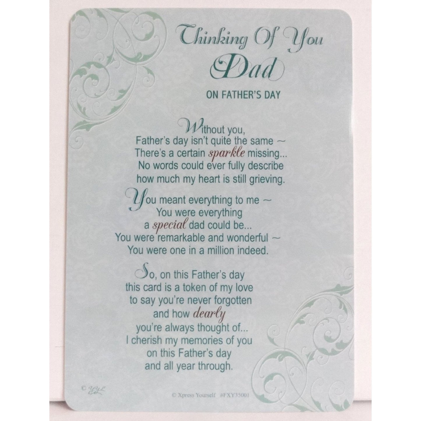 Xpress Yourself Thinking Of You Dad Graveside Memorial Card