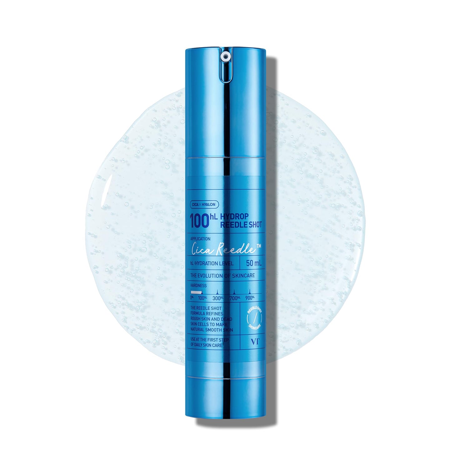 VT COSMETICS Hydrop Reedle Shot 100hL, Hyaluronic Acid Microneedling Serum, Intensive Hydrating & Moisturizing Exosome, Soft & Glass Skin, Korean Skin