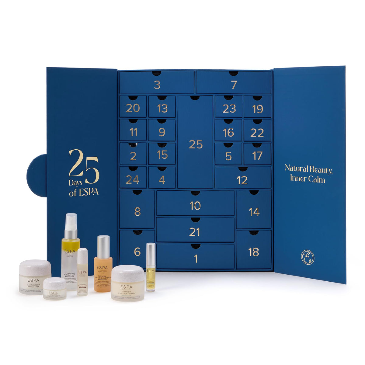 ESPA Wellness Advent Calendar | 25 Gifts Worth ?435 | Luxury Beauty Spa Gift Set Includes Skincare, Essential Oils, Haircare, Bath & Body Care,