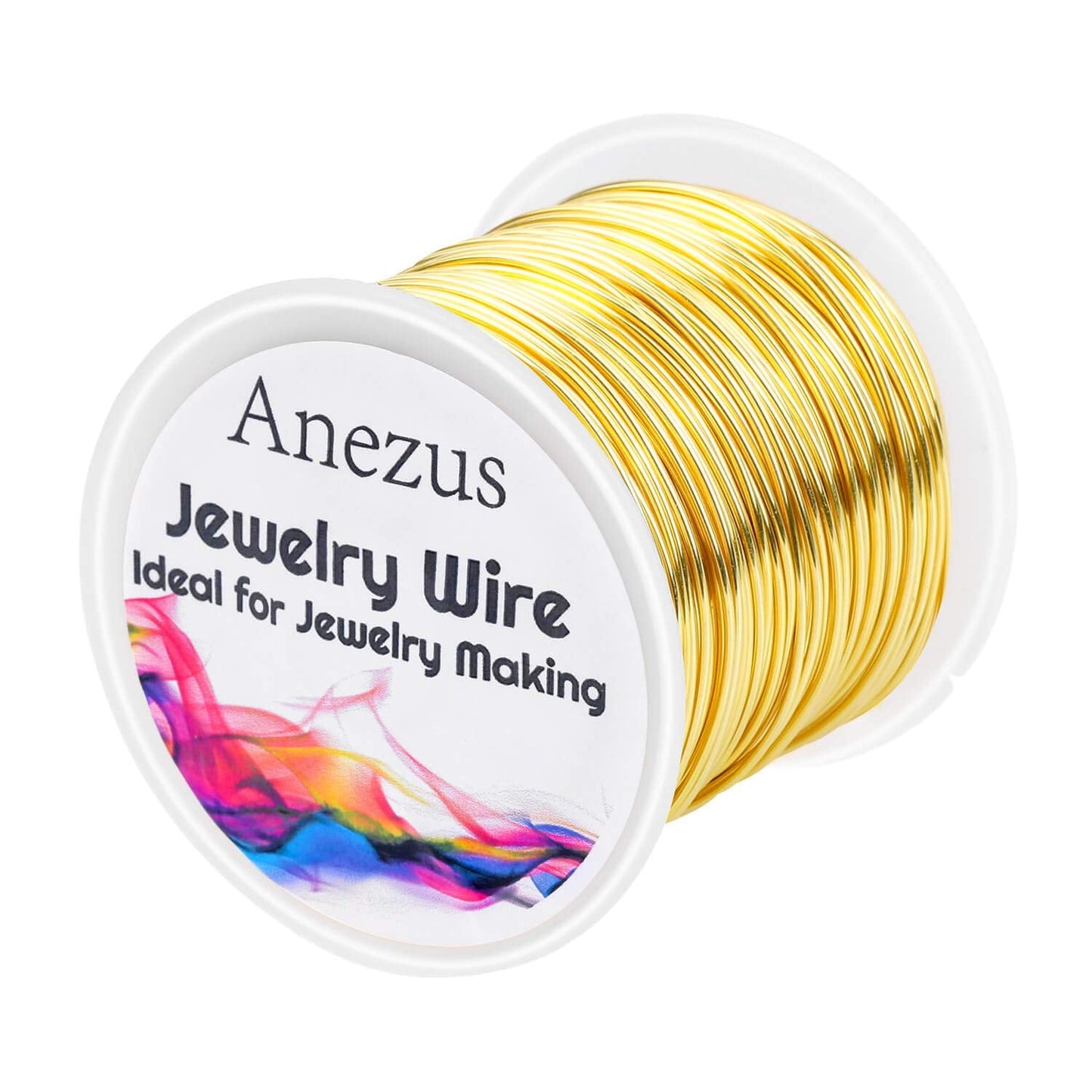 anezus 20 Gauge Jewelry Wire for Jewelry Making, Craft Wire Tarnish Resistant Copper Beading Wire for Jewelry Making Supplies and Crafting (Gold)