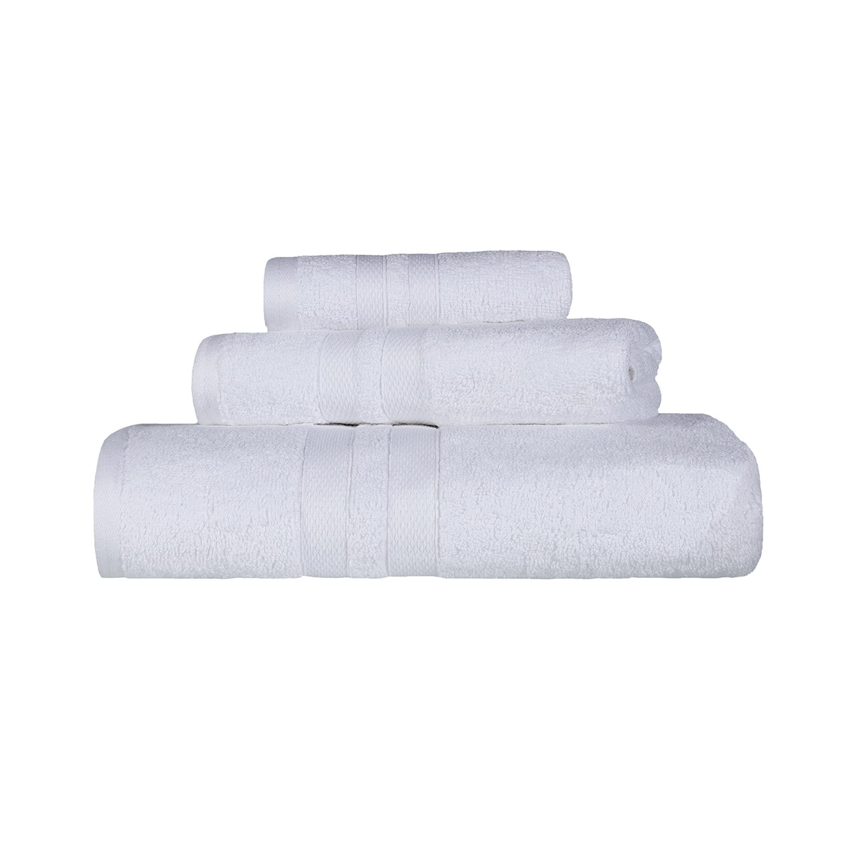 Superior, Cotton, White, 6 Piece Towel Set