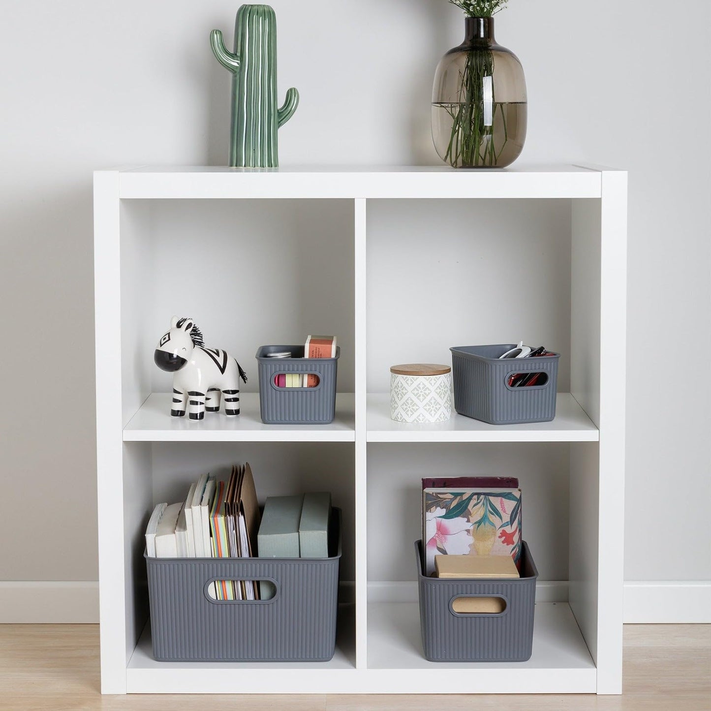 TATAY Storage Basket Baobab 29.4x38.5x16 cm Set of 4 Organiser Boxes