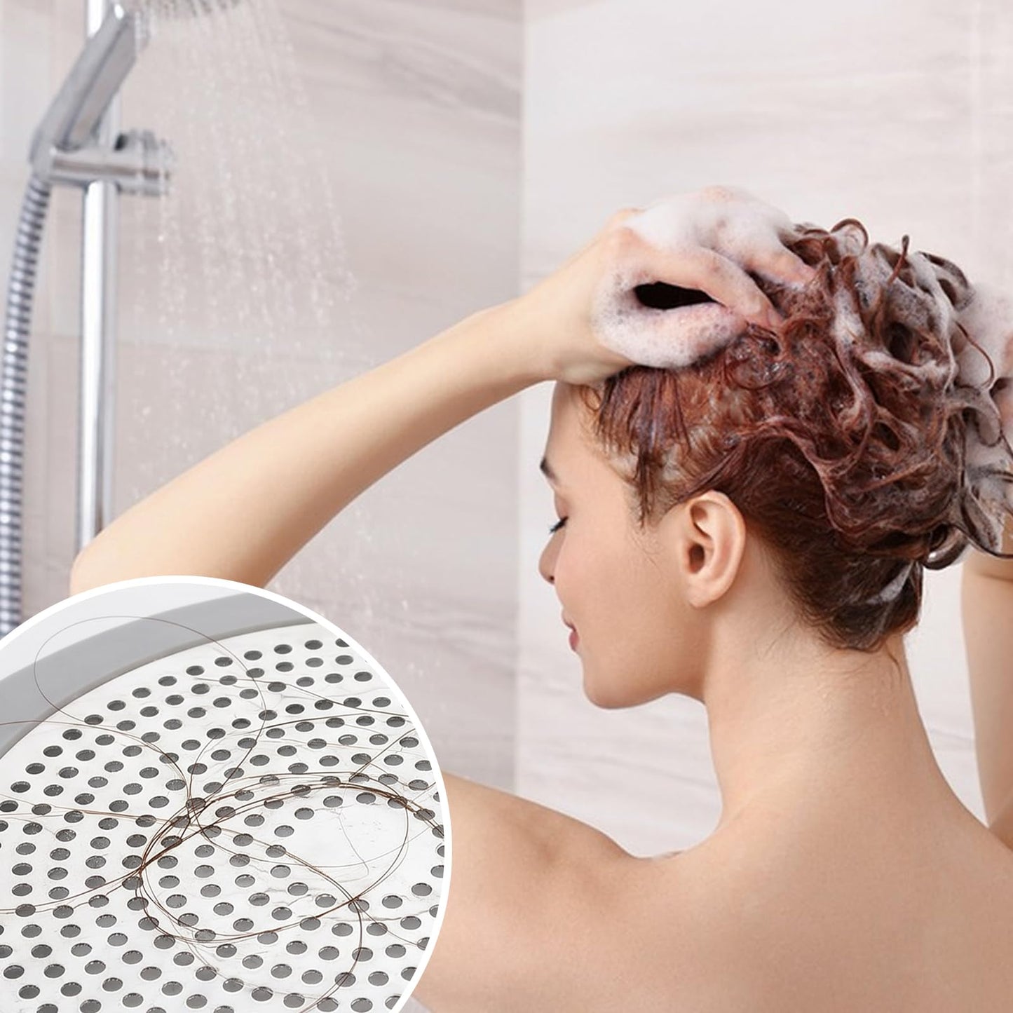 YUXIANLB Shower Hair Drain Catcher, 5.7 inch Shower Drain Cover Universal Round Bathtub Drains Strainers Bathroom Flat Strainer Stopper Wide Rim for