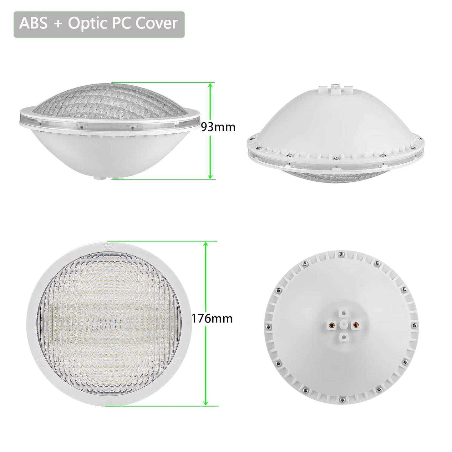 LyLmLe LED Pool Lighting PAR56, 18 W Pool Headlight, LED Lamp, Underwater Light (Replaces Old PAR56 Halogen Bulbs), IP68 Waterproof, 1440 lm, 12 V
