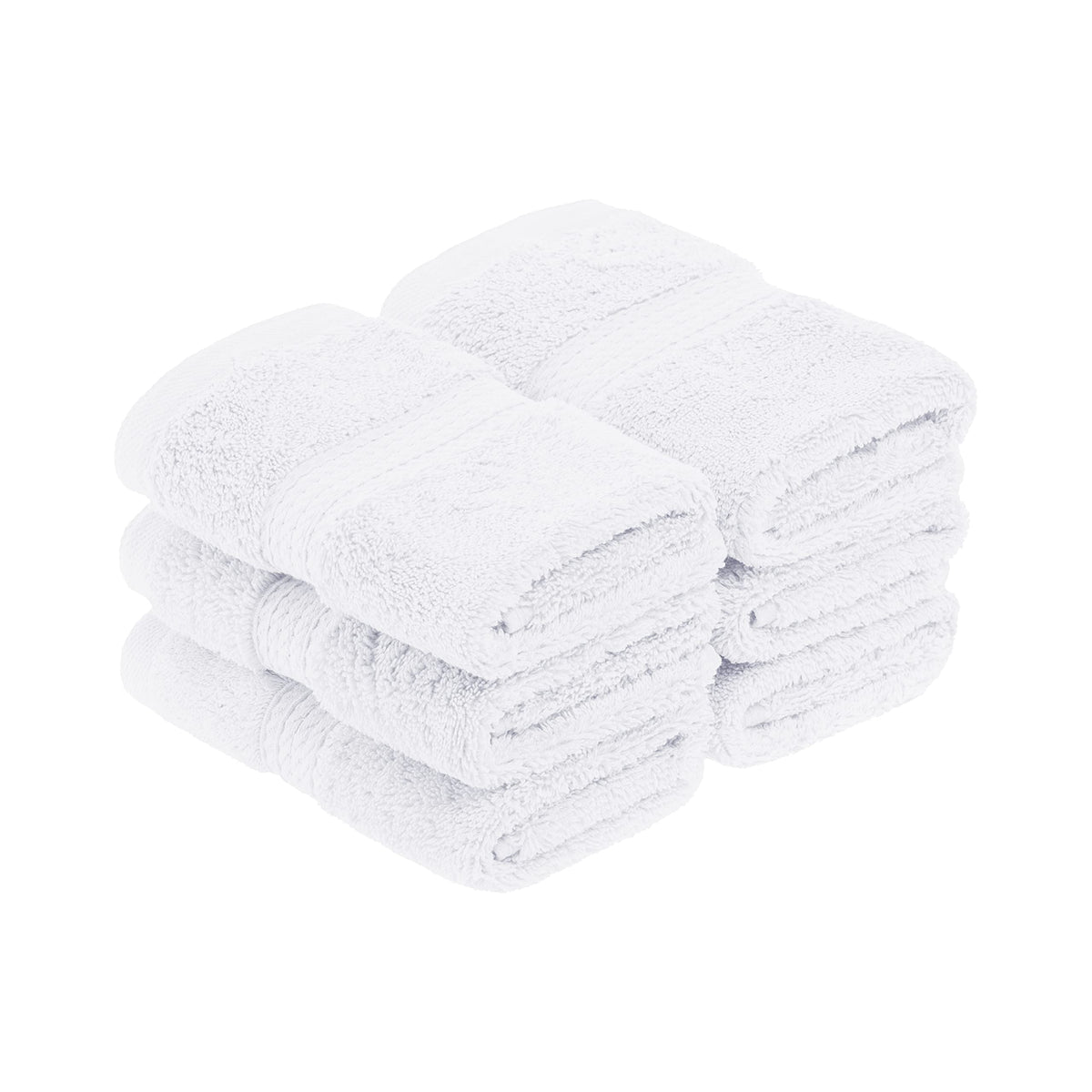 Superior Towel Set, Cotton, White, 6PC Face
