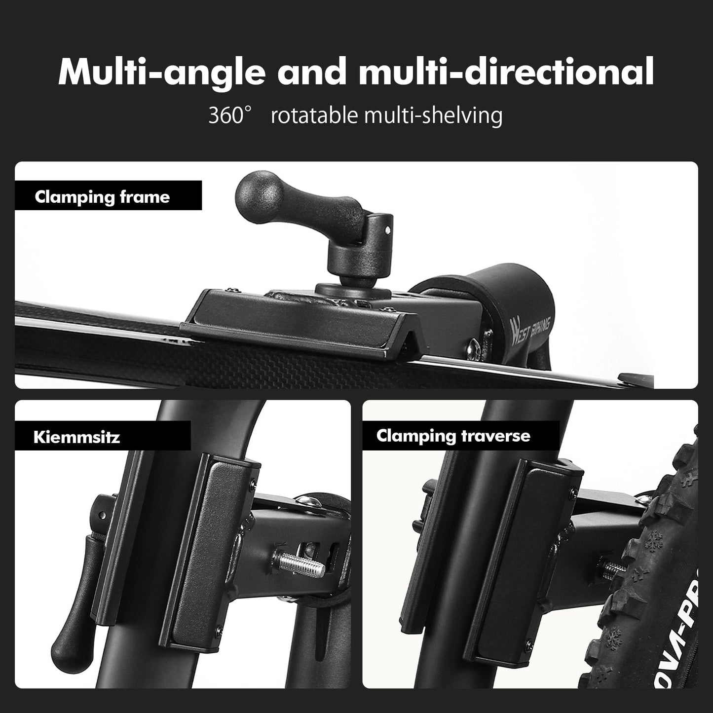 Mimoke 2 in 1 Bicycle Repair Stand Stable Wall and Workbench Mounting, Adjustable Carbon Steel Construction, Lightweight Construction, Load Capacity