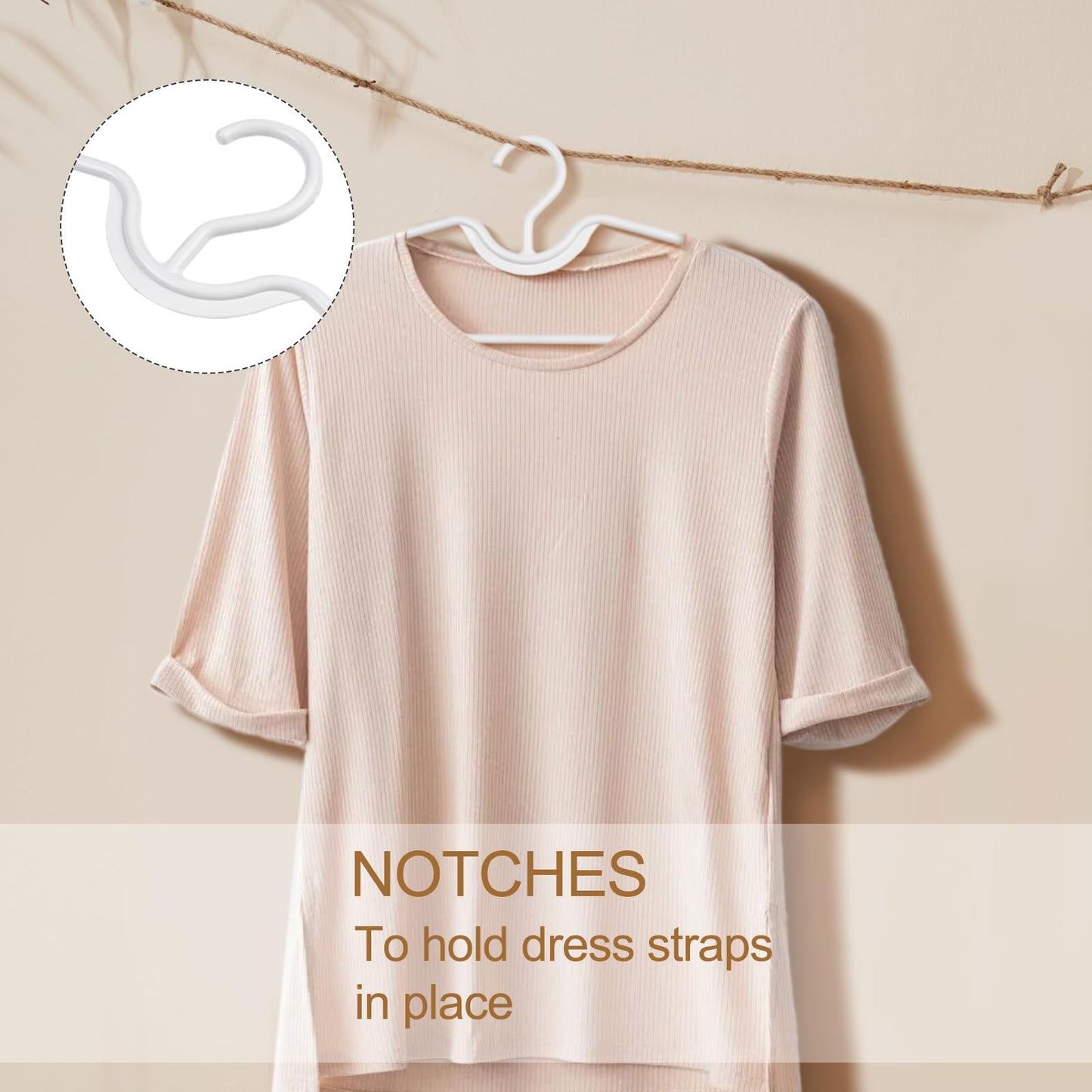 Plastic Clothes Hangers, Anti-Slip Space Saving Coat Hangers, Short Neck Closet Hangers for Shirts, Coat, Pants