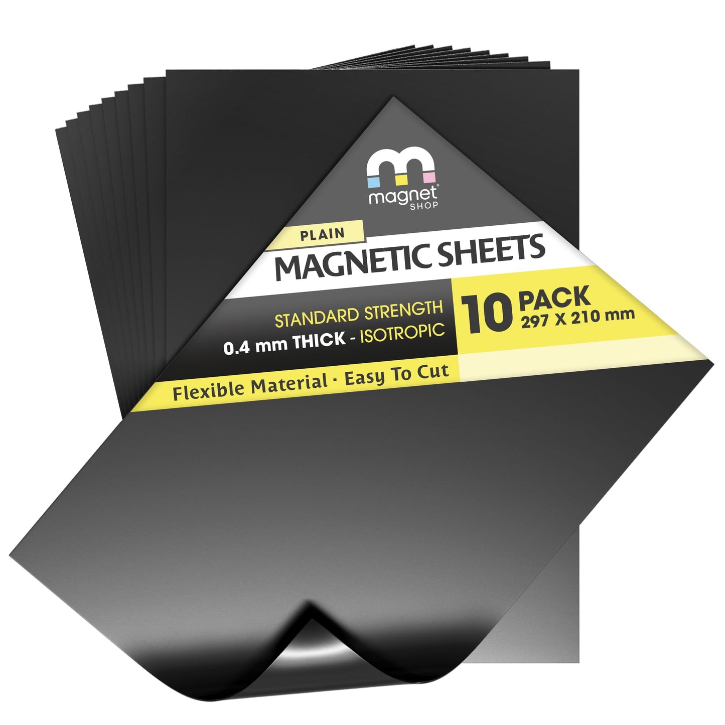 The Magnet Shop TMS Magnetic Sheets A4 - Magnets for Crafts, Flexible 0.4mm Sheets for Storing Dies, Artwork, Crafts or Creating Magnets for