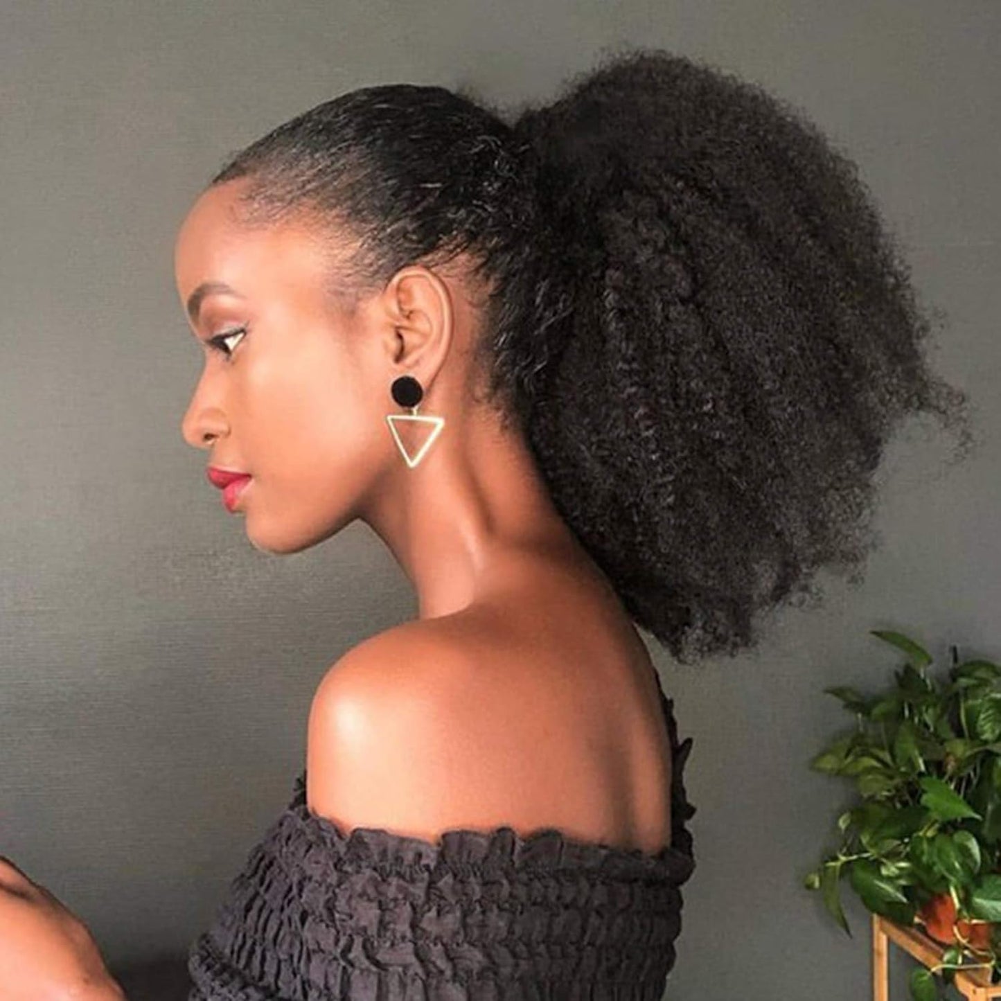 Afro Puff Drawstring Ponytail Bun 150% Density 10A Brazilian Virgin Human Hair. New but scruffy packaging