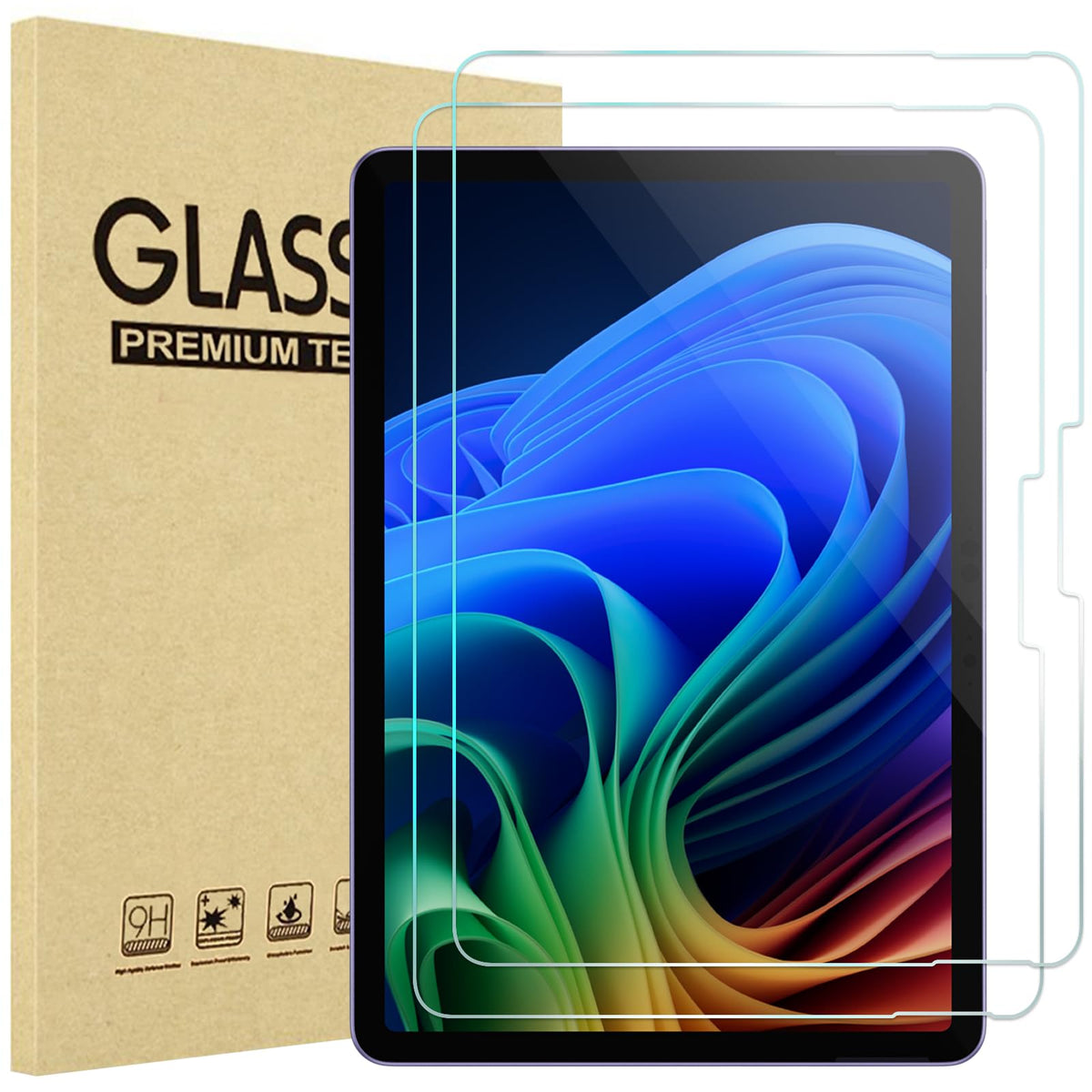 ProCase 2 Pack Screen Protector for 2-in-1 Surface Pro 12 Inch (2025 Release); 9H Tempered Glass Film Guard for Microsoft Surface Pro 12",
