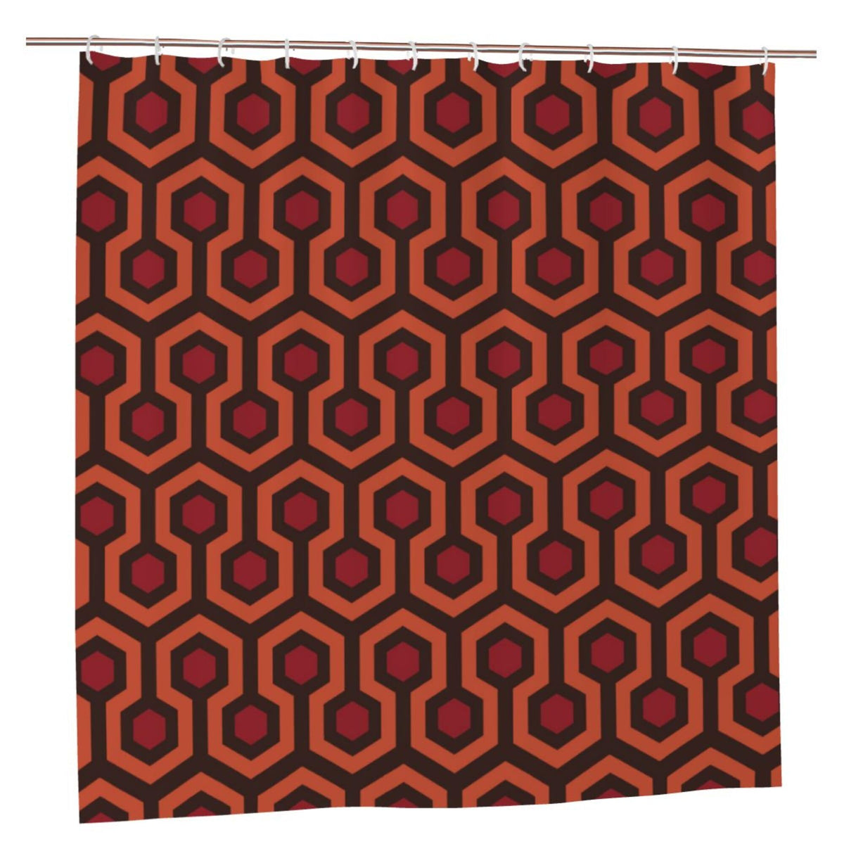Gelasgo Overlook Shower Curtain Waterproof Fabric - Quick-Dry Machine Washable Bathroom Curtain with 12 Hooks, Privacy Modern Design for Bath, Kitchen