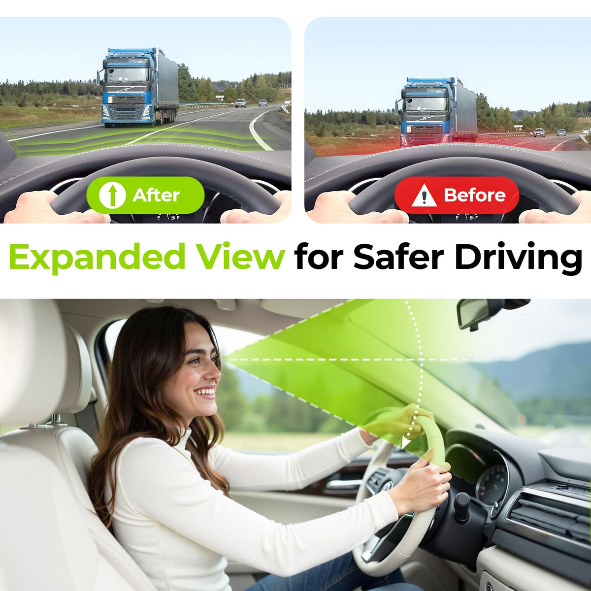 AUVON Wedge Car Seat Cushion, Improve Driving Visibility & Driving Comfort