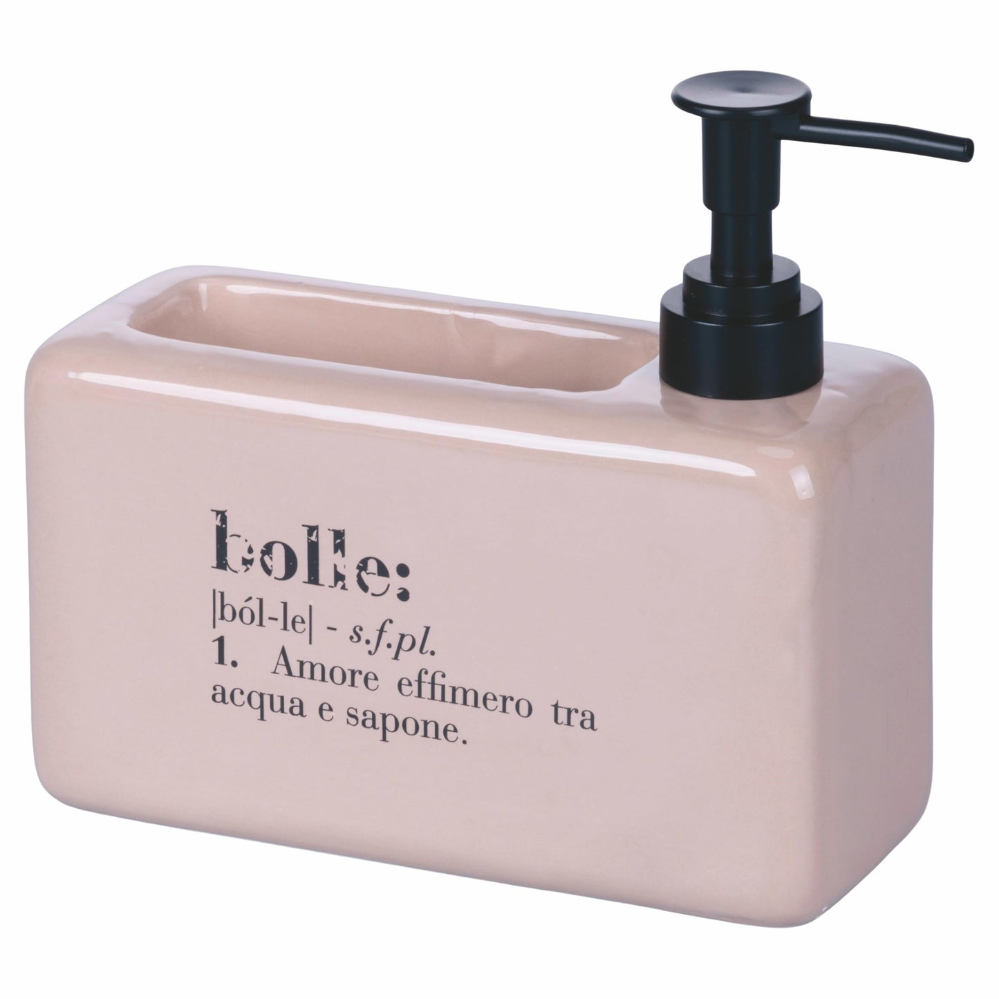 Villa d'Este Home Tivoli Victionary 840ml Ceramic Soap Dispenser with Slit Sponge/Soap Holder