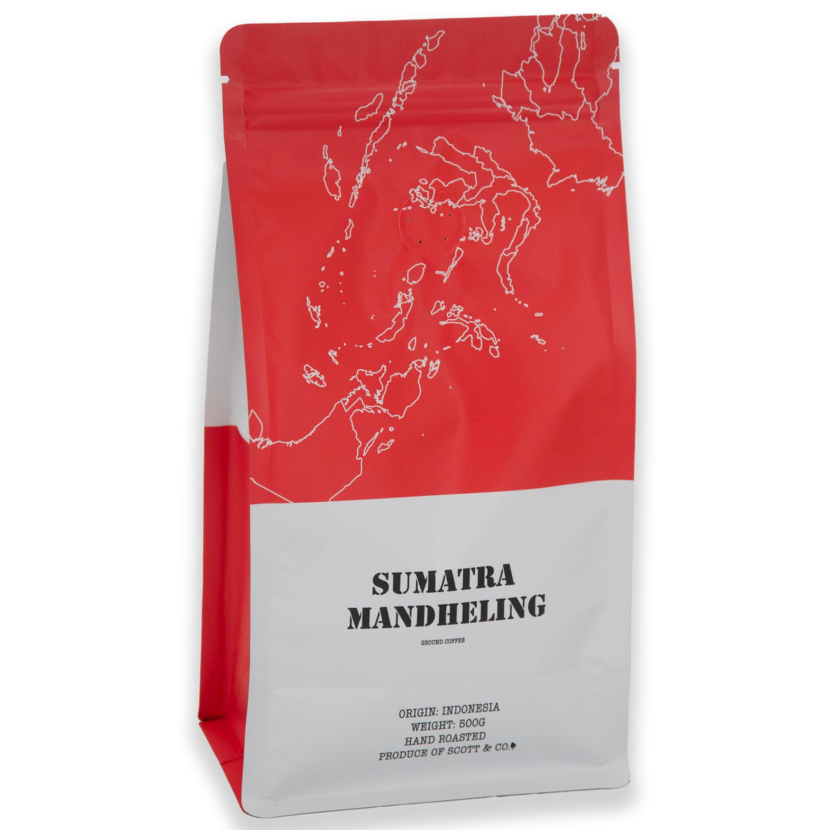 Scott&Co. Sumatra Mandheling Ground Coffee. Medium Roast Ground Coffee, Single Origin. 500g
