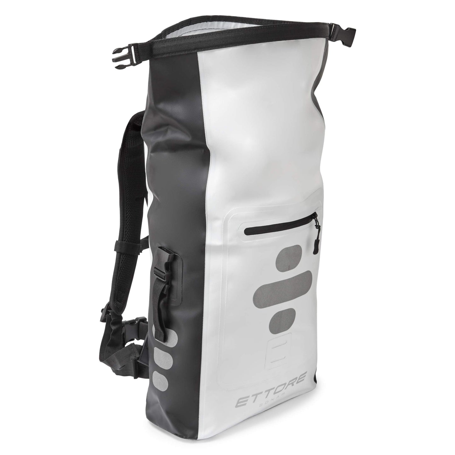 Ettore Cycling Rucksack 100% Waterproof Dry Bag 30L - Black/White - Sonar