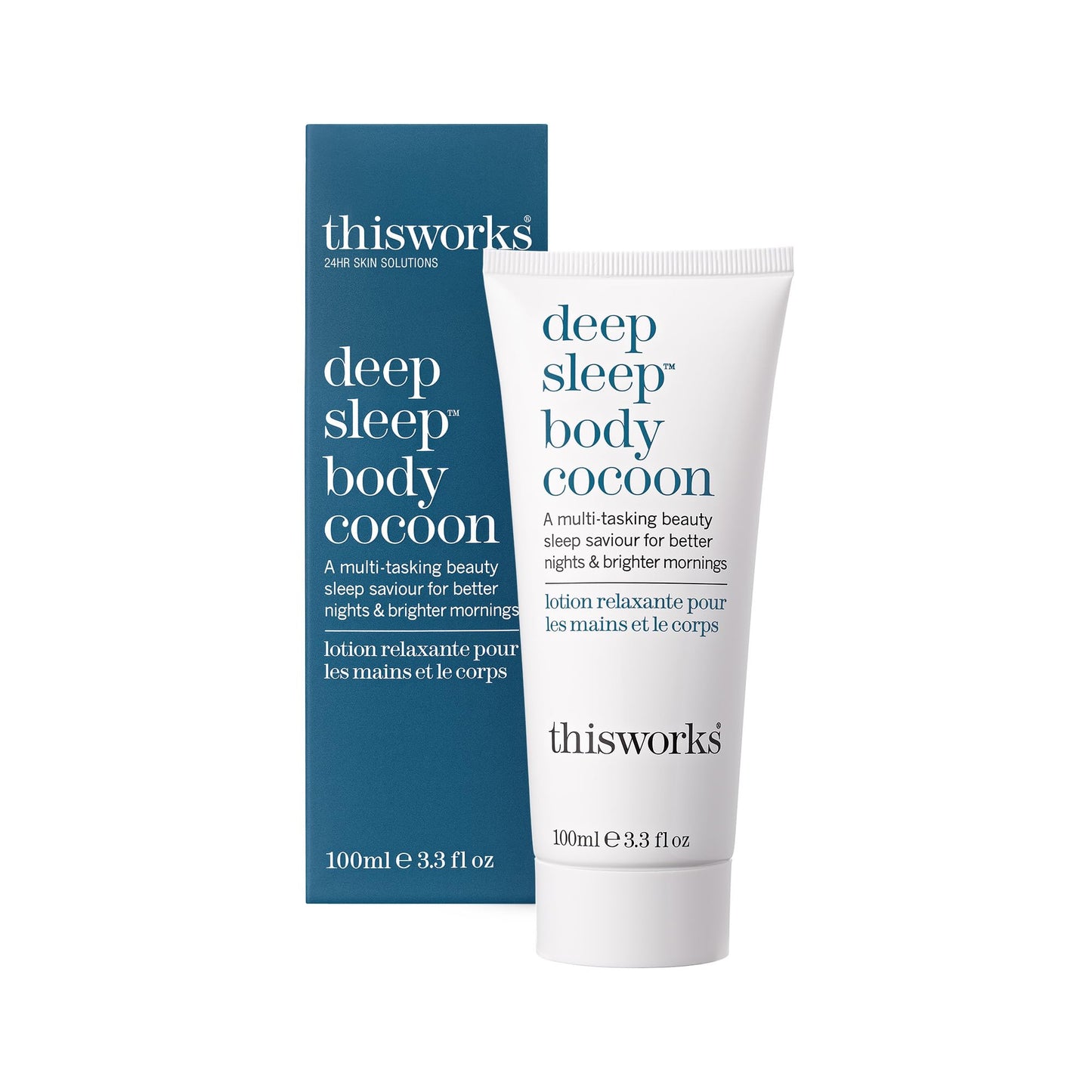 This Works Deep Sleep Body Cocoon, 100 ml - Body Lotion with Soothing Shea Butter to Support Dry Skin - Nourishing Body Moisturiser Infused with