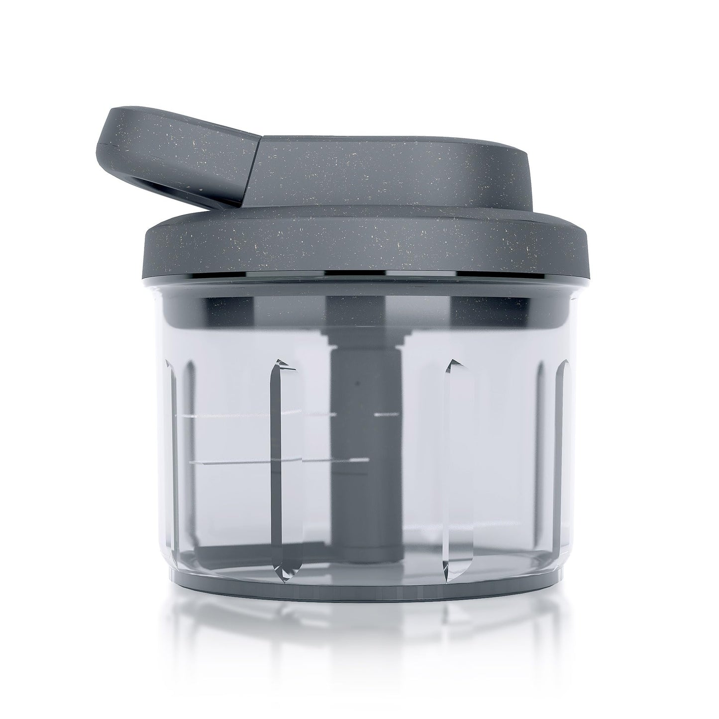 Zyliss Easy Pull Food Processor | 800ml Capacity | Manual Handheld Onion/Garlic/Vegetable Chopper/Slicer/Blender With Pull Cord | Grey | Dishwasher