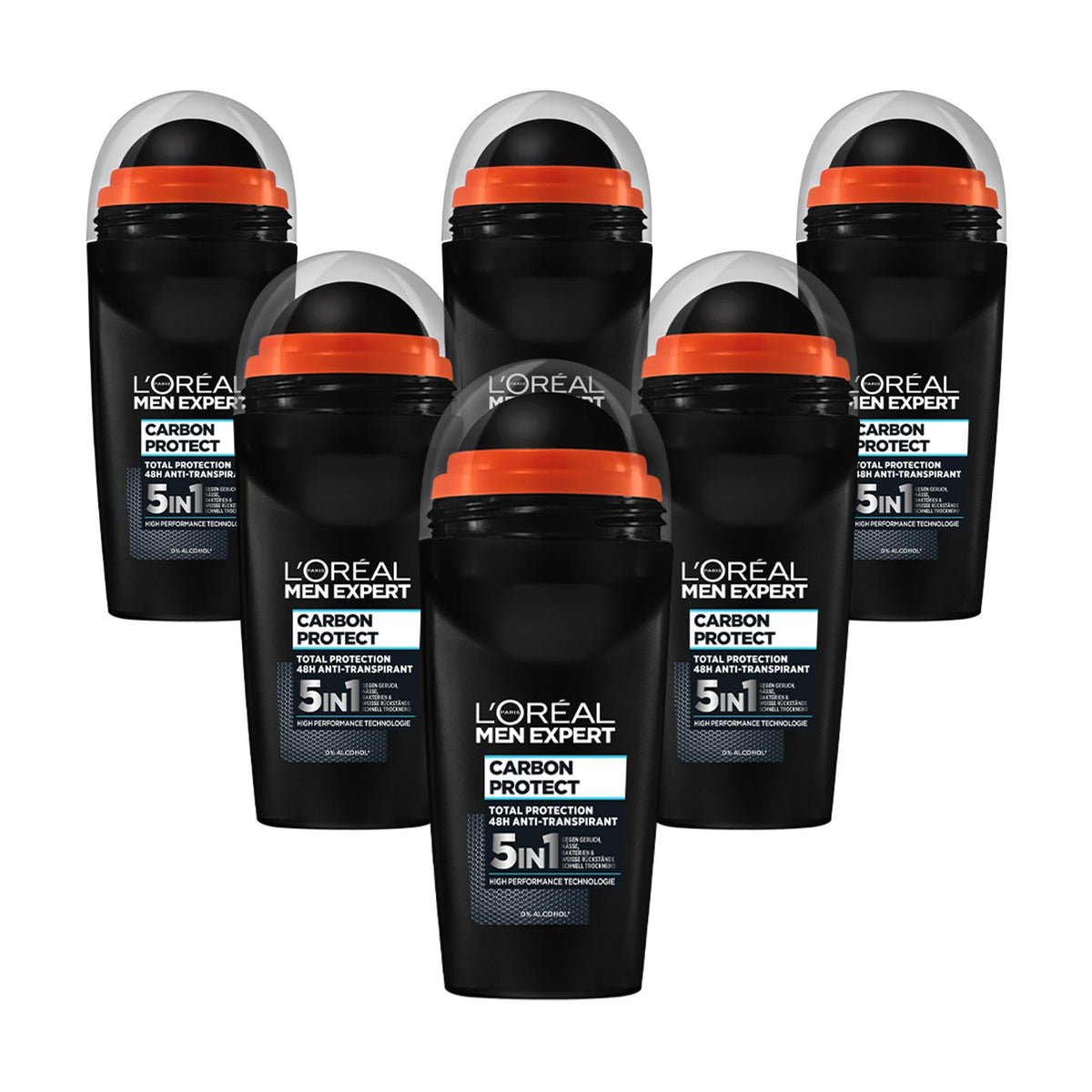 L 'Or?al Paris Men Expert Deodorant Roll-On 50 ml, Pack of 6