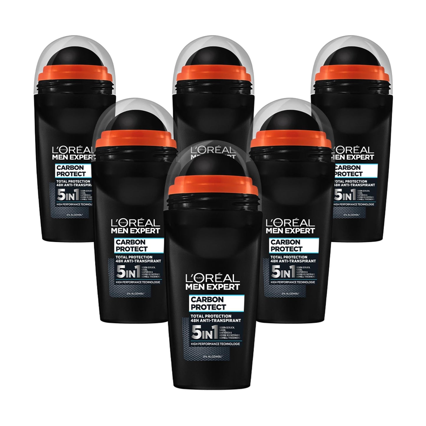 L 'Or?al Paris Men Expert Deodorant Roll-On 50 ml, Pack of 6