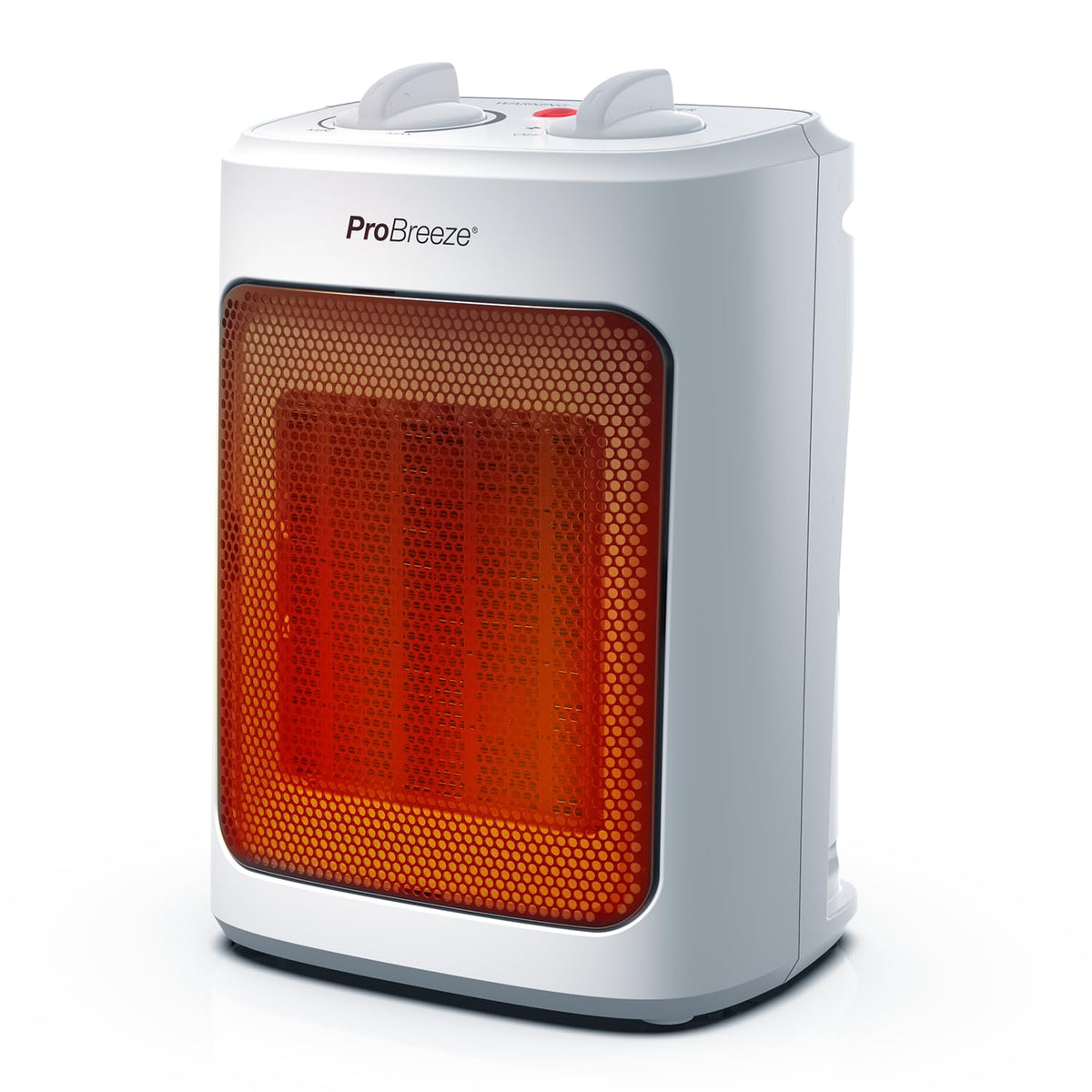 Pro Breeze 2000W Mini Ceramic Fan Heater - 3 Heat Settings & Fan Only Mode with Built-in Overheat and Tip Over Protection, Electric Heater for Home,