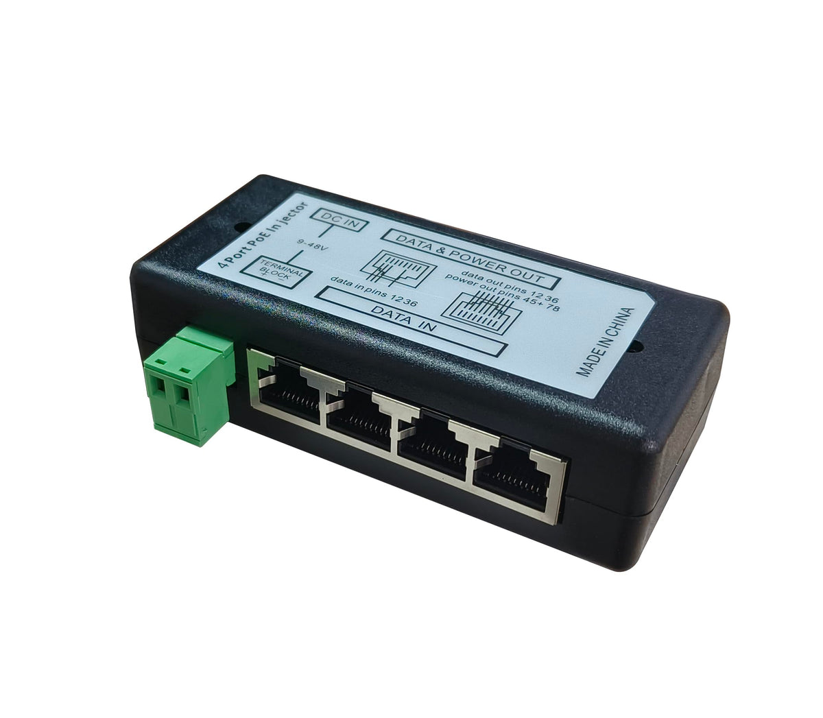 YAODHAOD POE Injector 100 Megabyte, Power Over Ethernet Power Supply, 12V, 24V, 48V, Distance up to 100m, Wall Plug Power Over Ethernet for POE Device