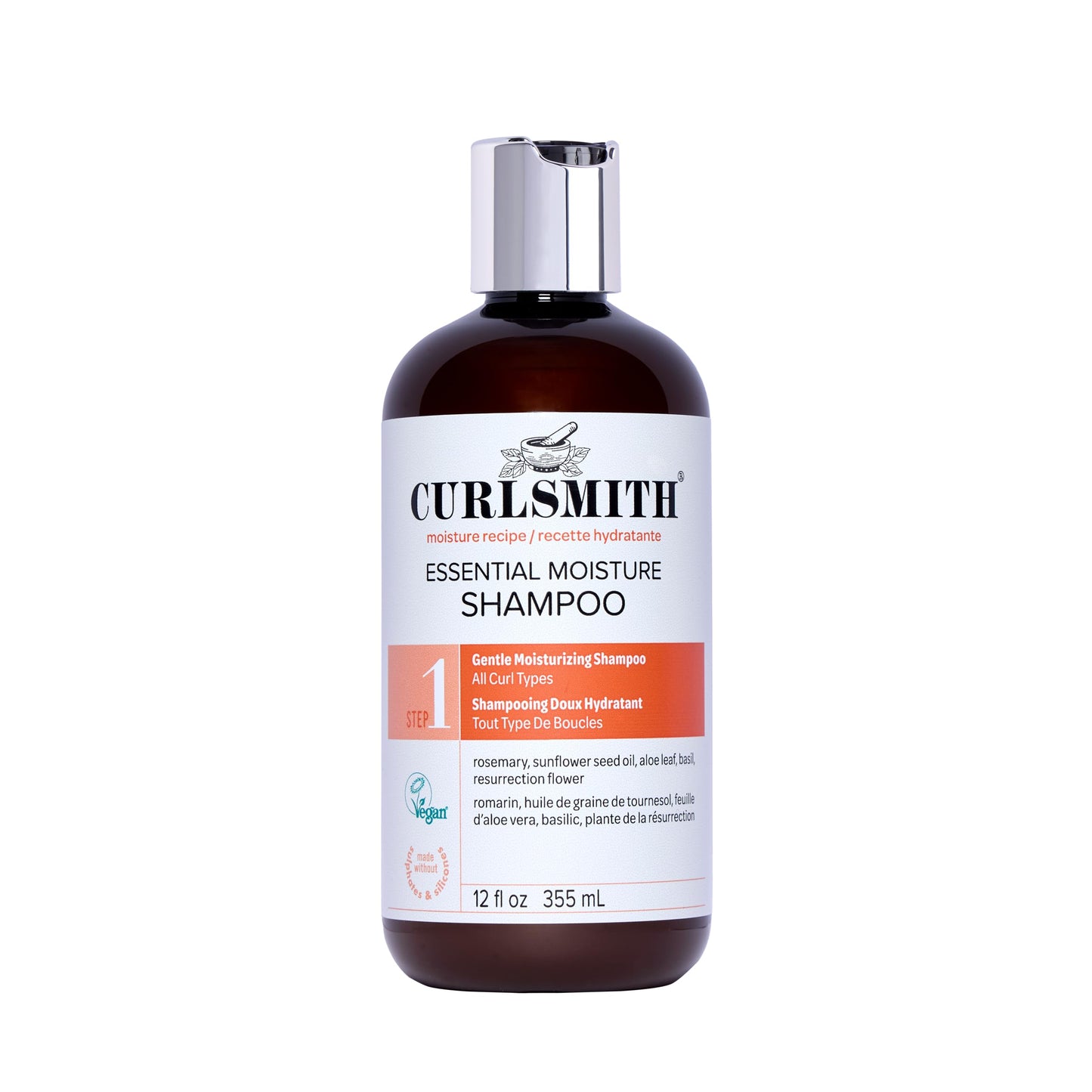 Curlsmith - Essential Moisture Cleanser, Gentle Nourishing Shampoo for Wavy, Curly and Coily Hair, Vegan (355ml)