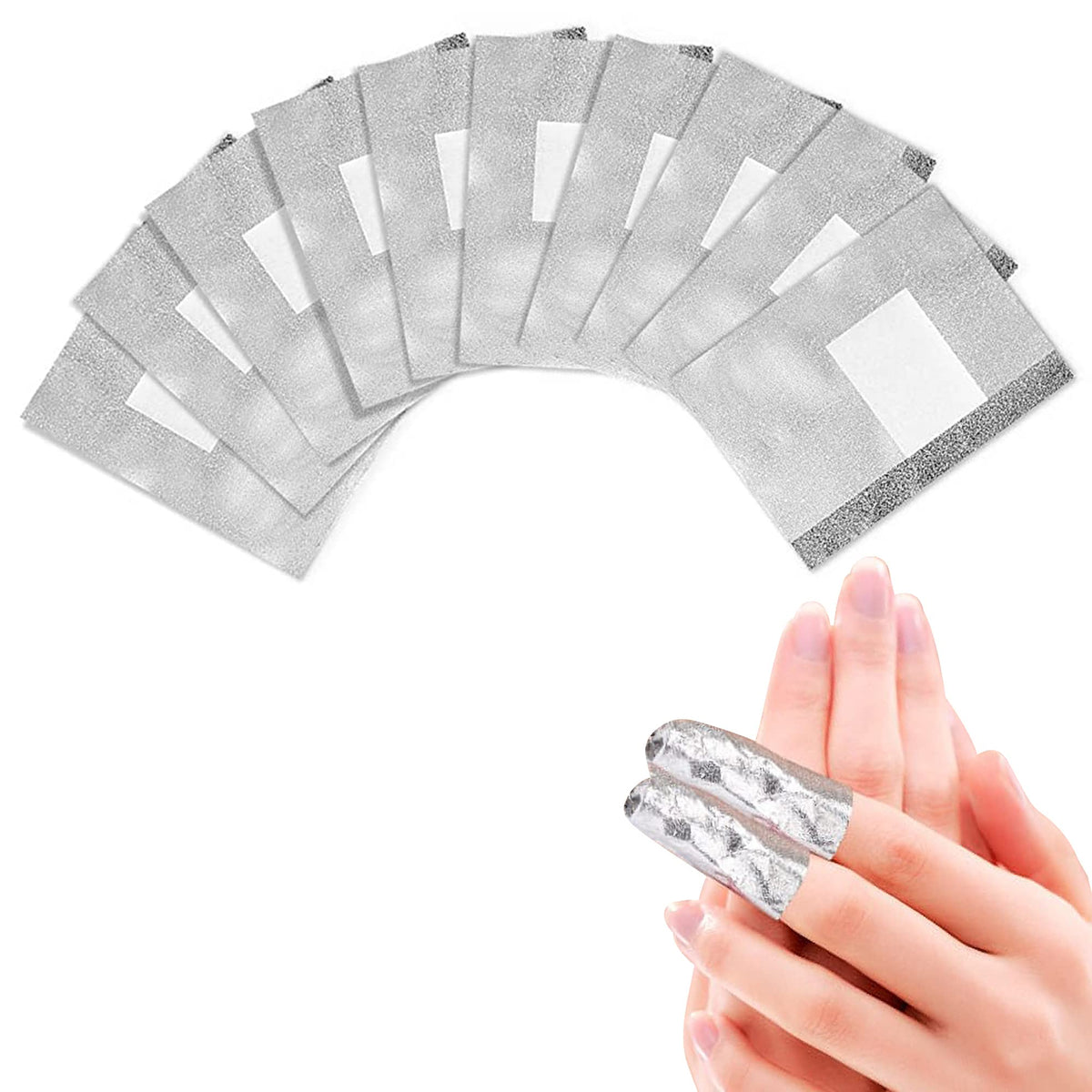 xQzit 500 pcs Gel Nail Polish Remover Foil Wraps with Pre-Attached Lint-Free Cotton Pads | Nail Soak Off Foils for Fast & Gentle Gel Polish Removal.