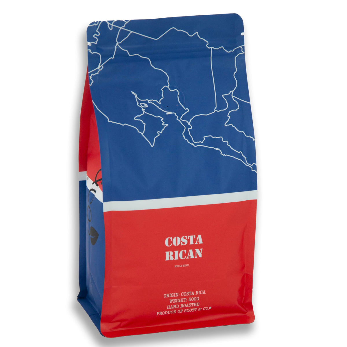 Scott&Co. Costa Rican Coffee Beans. 100% Arabica Medium Roast Whole Coffee Beans, Single Origin. 500g