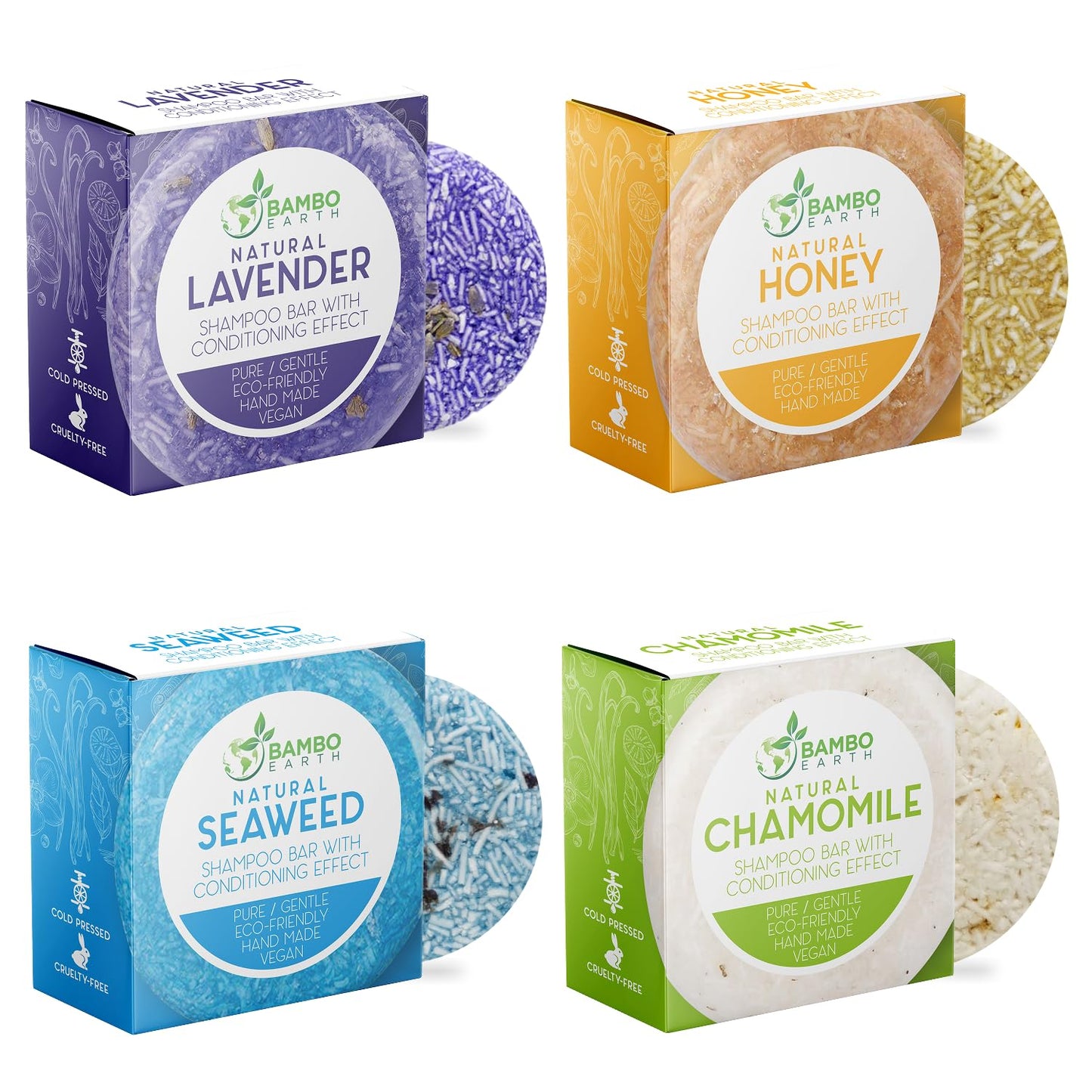 Solid Shampoo Bar And Conditioner Effect Hair Soap ? 4 Pack Natural Shampoo Bars For Hair With Plant Based Essential Oils And Eco Friendly Zero Waste