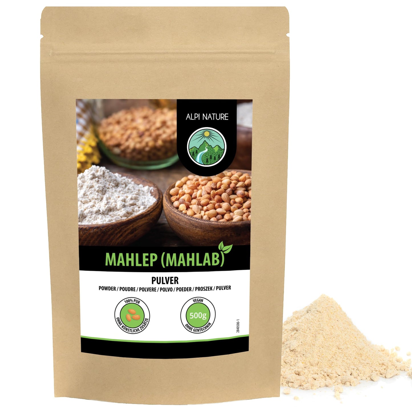 Alpi Nature Mahlepi Powder 500g 1.1 lb, Mahlab Powder, Ground Mahleb Seeds, Mahaleb Cherry Ground