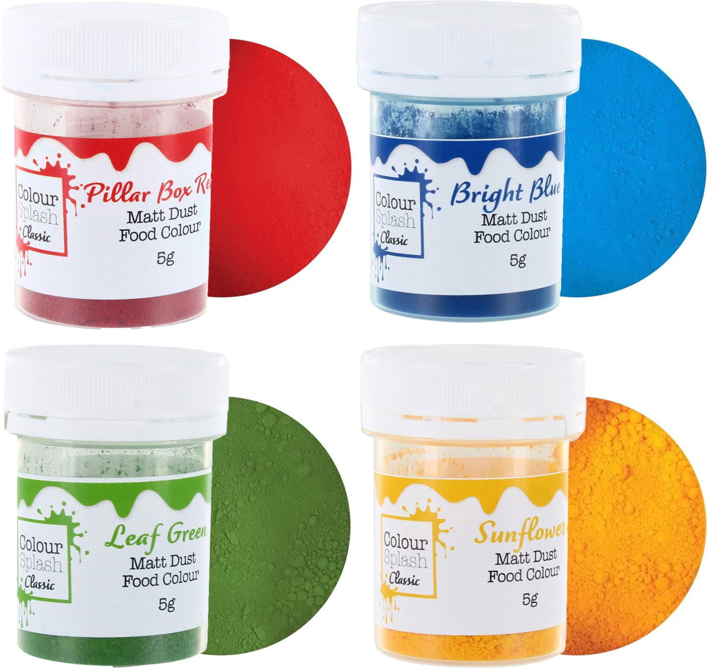 Colour Splash Primary Colours Multipack, Bold Food Colouring Dust, Powder Colour, Add Rich Colour To Cake Decorations, Bakes, Icing, Pastes &