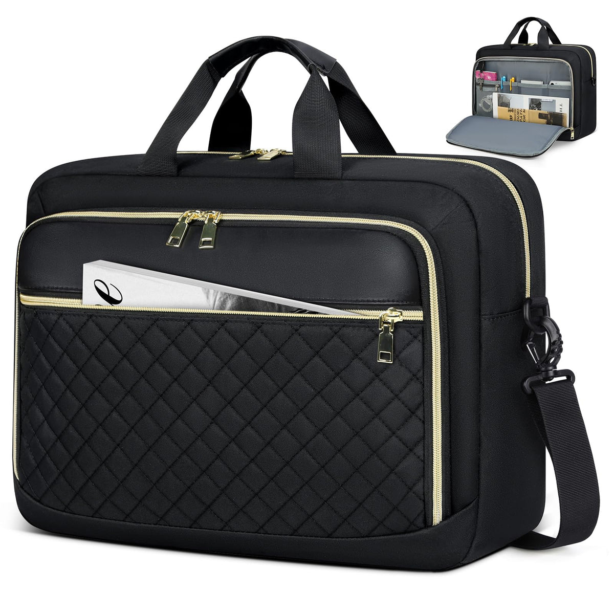 NEWHEY Laptop Bag Briefcase for Women Large Laptop Case Computer Work Bag Messenger Bag for Business/Office Travel/College