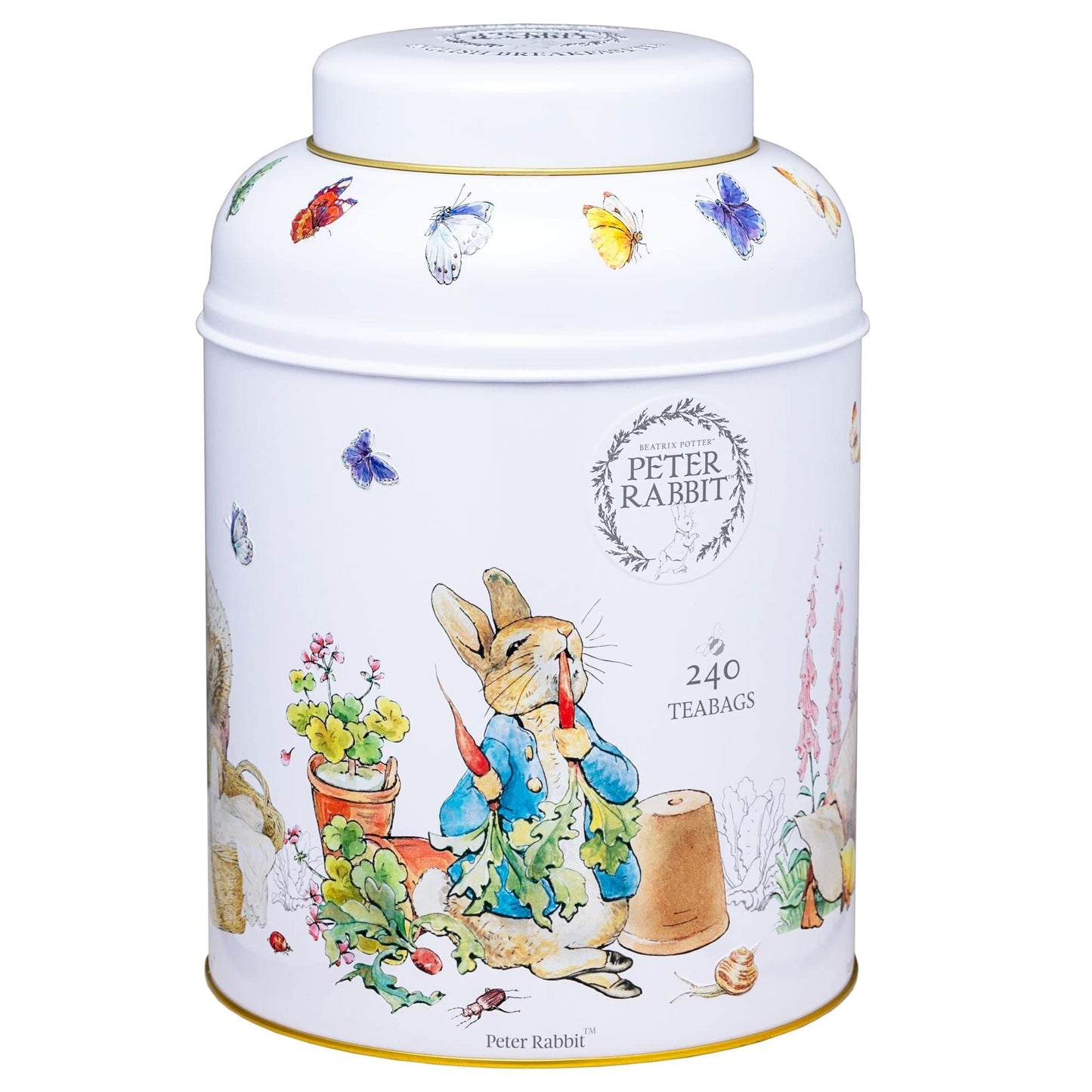 New English Teas Beatrix Potter Tea Caddy with 240 English Breakfast Teabags