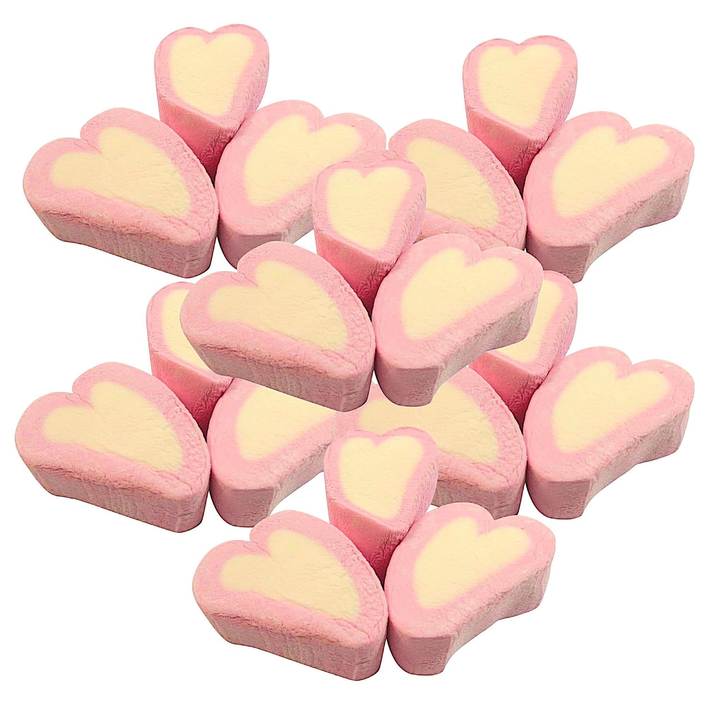Bulk Vanilla Heart-Shaped Marshmallows Soft Smooth 1 kg, Gluten-Free, Dairy-Free, No Artificial Colors